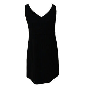 Mimi Maternity Black V-Neck Sleeveless Zipper Back Above Knee Sheath Dress